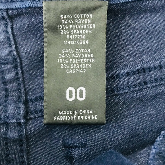 MOSSIMO SUPPLY CO. Dark Laminated SKINNY JEANS  00 - Picture 3 of 7